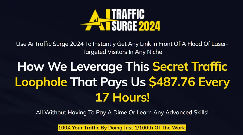 AI Traffic Surge 2024 Review - Secret Traffic Source Without Spending a Dime